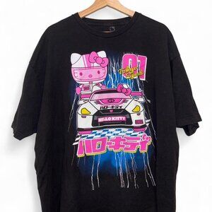 Hello Kitty Tokyo Drift Tee by Sanrio – Oversized 3XL | Y2K Streetwear